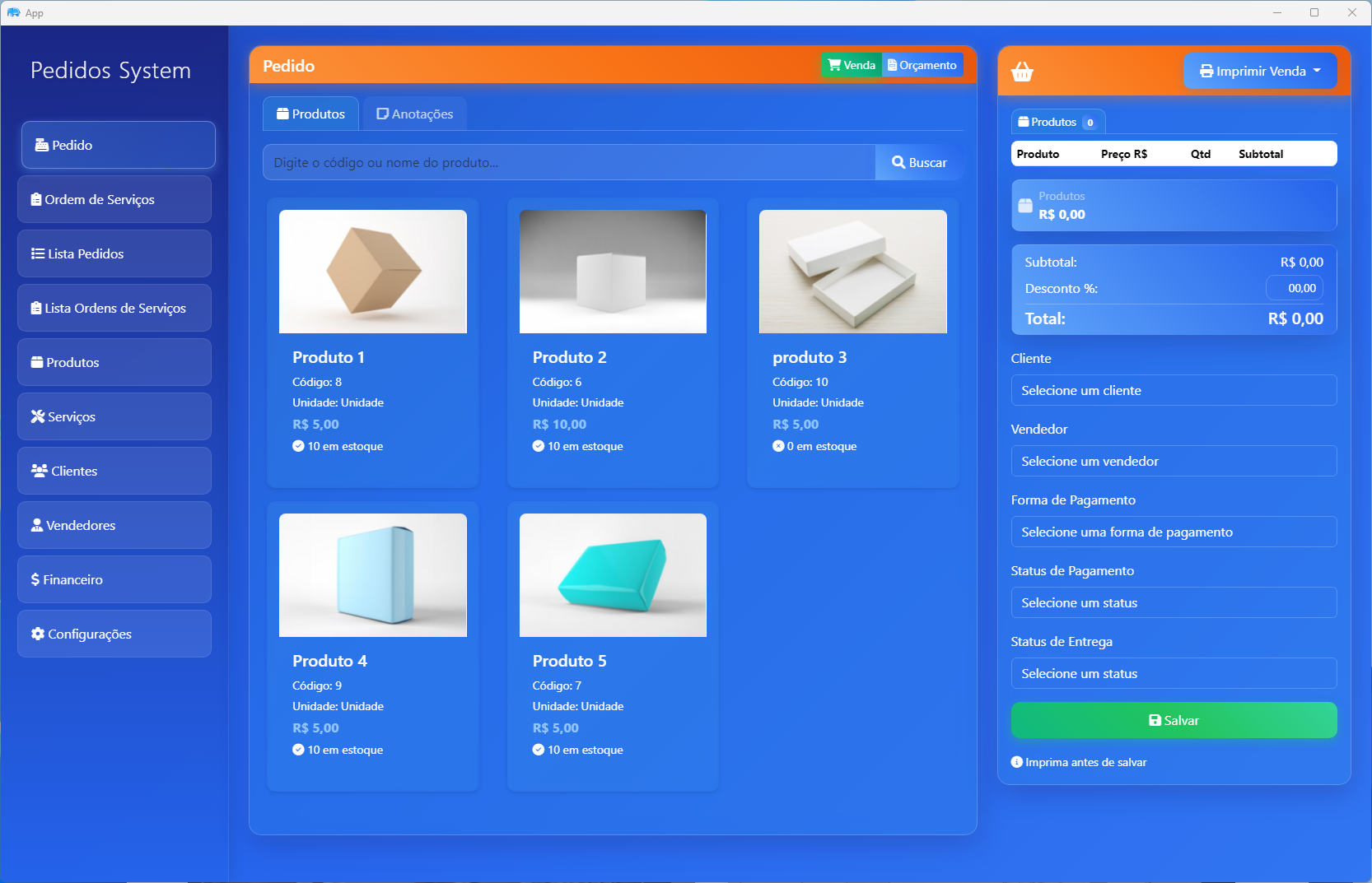 PDV - Ponto de Venda